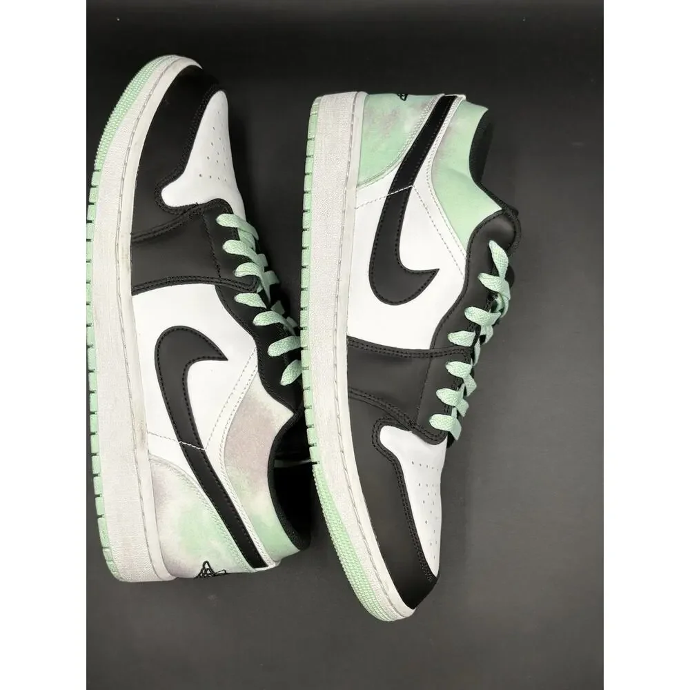Nike Air Jordan 1 Low SE Zen Master Tie Dye Black White Mint DM1199-100 Size 12.